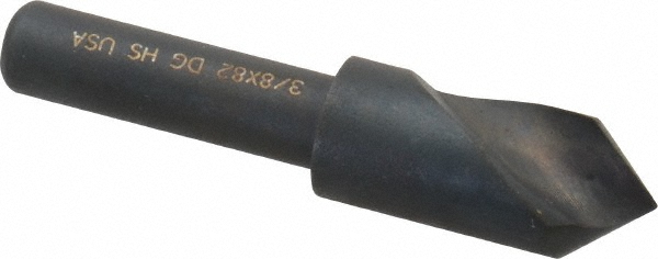 Cleveland Countersink: 3/8" Head Dia, 82.00 deg Included Angle, 1 Flute, High-Speed Steel, Right Hand Cut - C46108