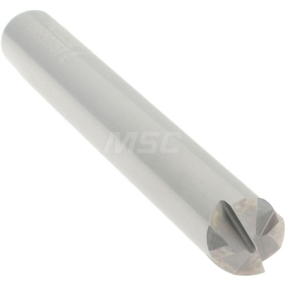 Accupro Chamfer Mill: 1/4" Dia, 1/4" Shank Dia, 120 deg, 4 Flute, Solid Carbide, Single End - 2500044