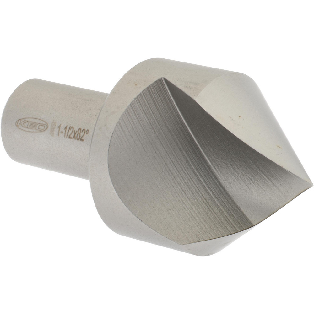 Evolution Power Tools Countersink: 1.5000" Head Dia, 82.00 deg Included Angle, 3 Flute, High-Speed Steel, Right Hand Cut - CS823F-15