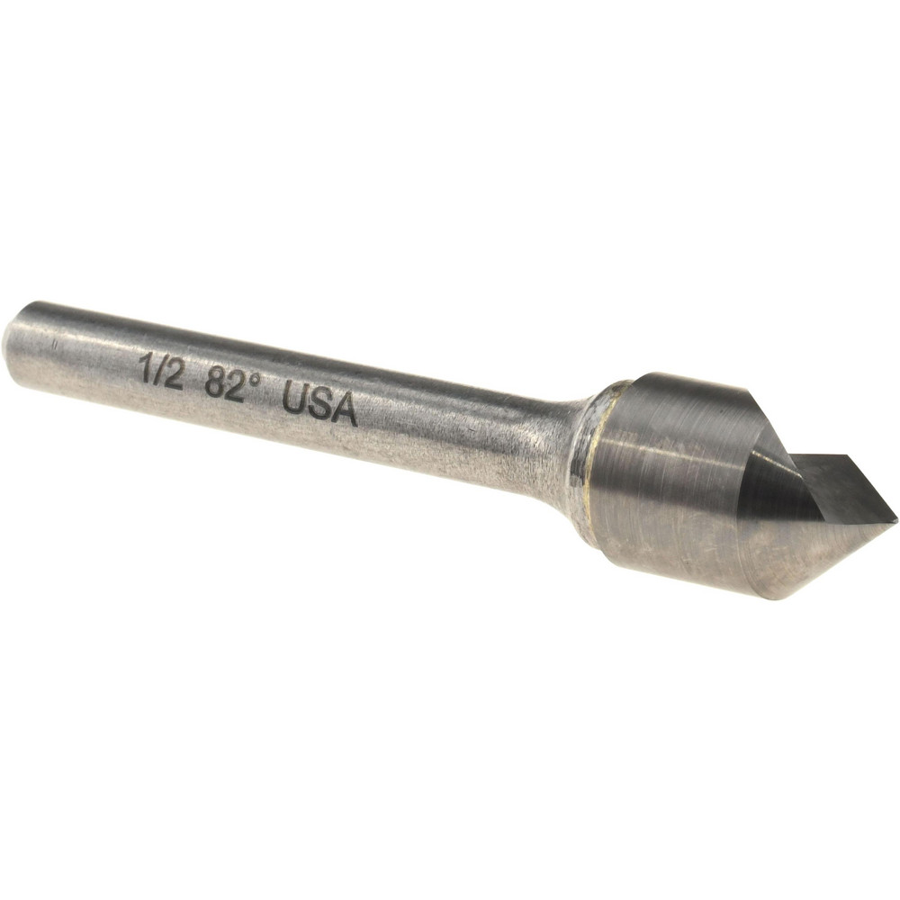 Titan USA Countersink: 1/2" Head Dia, 82.00 deg Included Angle, 1 Flute, Solid Carbide, Right Hand Cut - CS31132