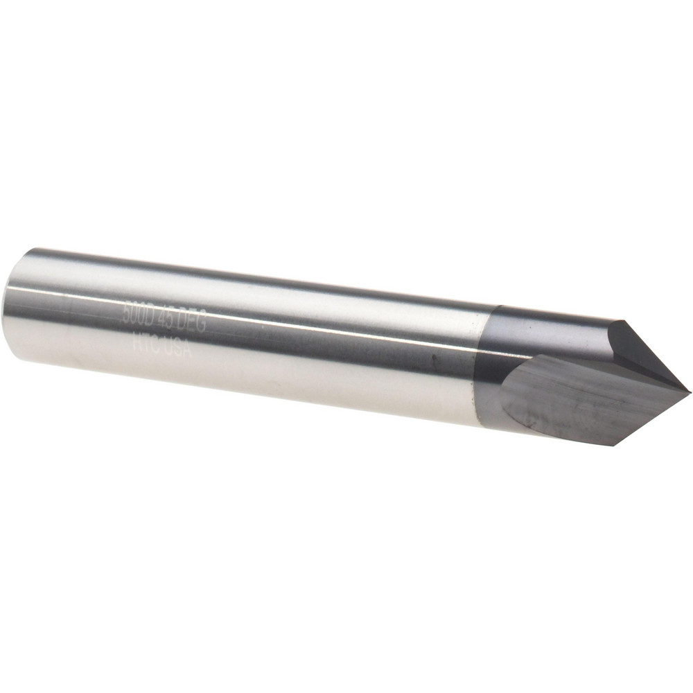 Harvey Tool Chamfer Mill: 3/16" Dia, 3/16" Shank Dia, 55 deg, 2 Flute, Solid Carbide, Single End - 72428-C3