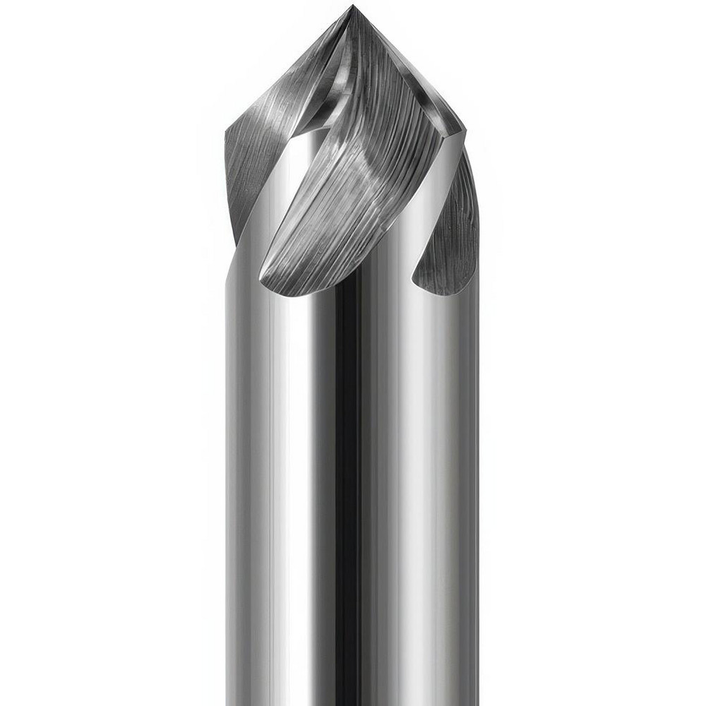 Harvey Tool Chamfer Mill: 3/16" Dia, 3/16" Shank Dia, 60 deg, 4 Flute, Solid Carbide, Single End - 889712