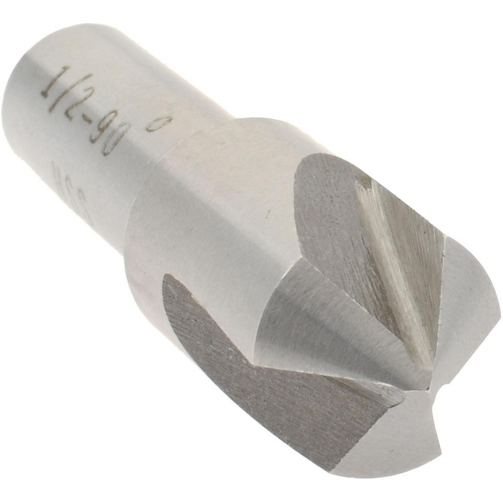 Value Collection Countersink: 1/2" Head Dia, 90.00 deg Included Angle, 3 Flute, High-Speed Steel, Right Hand Cut - SC4090032