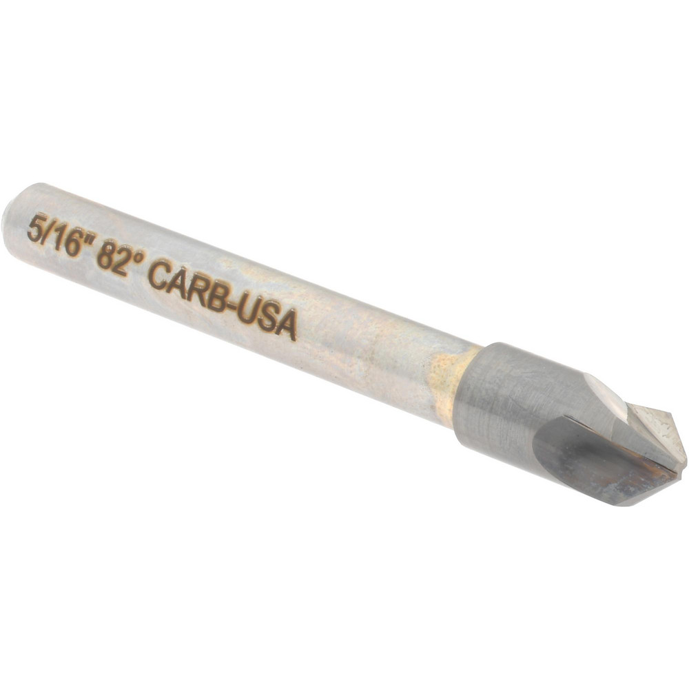 Hertel Countersink: 5/16" Head Dia, 82.00 deg Included Angle, 3 Flute, Solid Carbide, Right Hand Cut - 333-004060