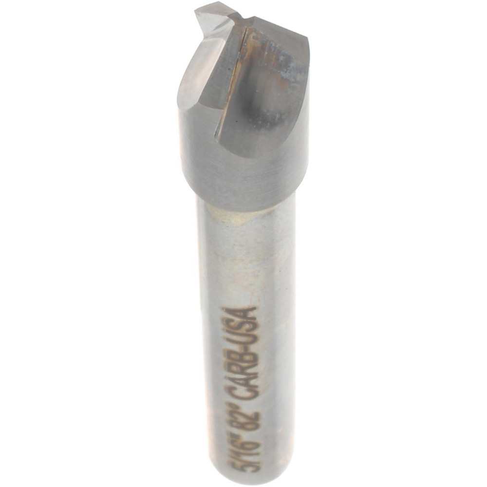 Hertel Countersink: 5/16" Head Dia, 82.00 deg Included Angle, 3 Flute, Solid Carbide, Right Hand Cut - 333-004060