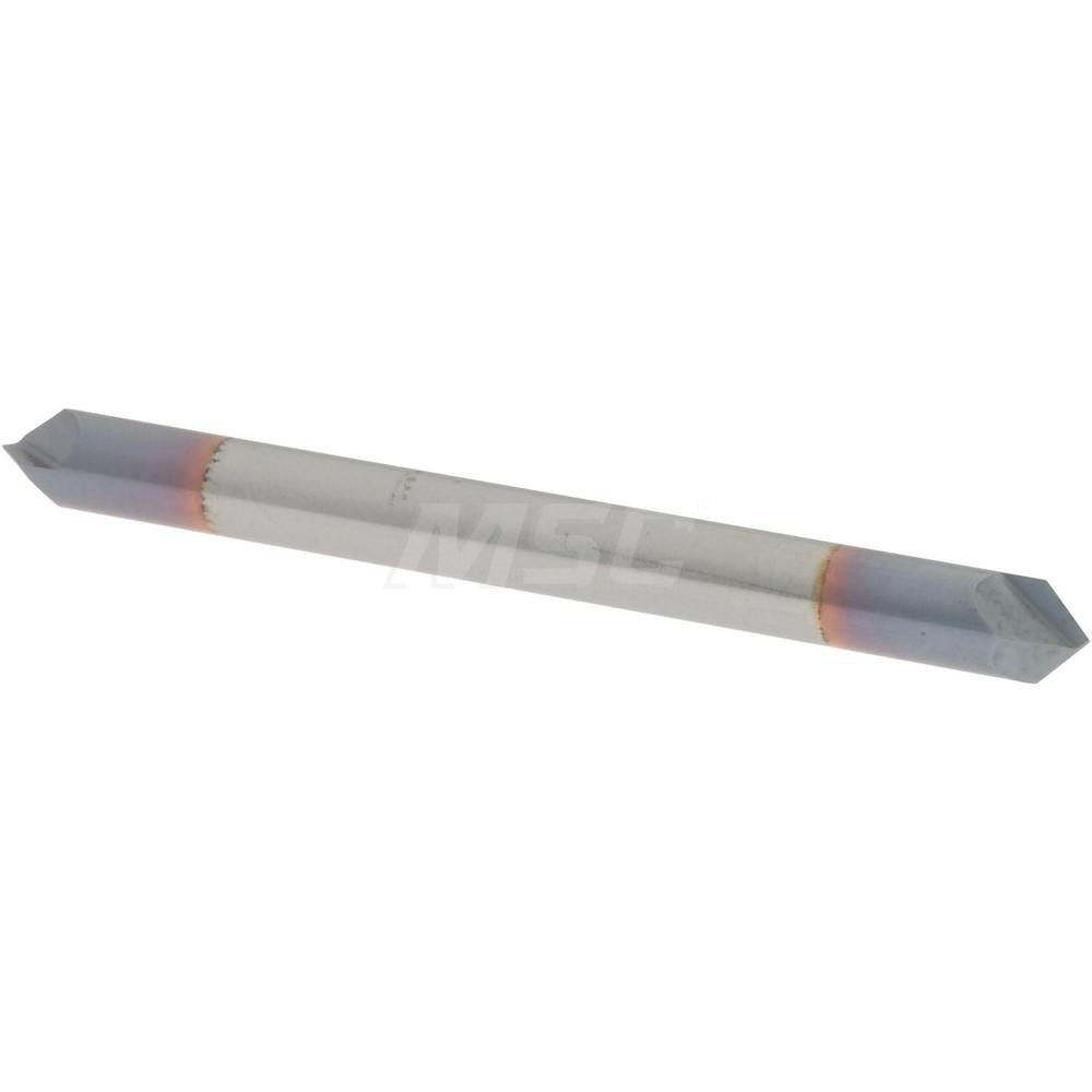 Harvey Tool Chamfer Mill: 1/4" Dia, 1/4" Shank Dia, 90 deg, 3 Flute, Solid Carbide, Single End - 18545-C3