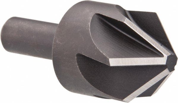 Melin Tool Countersink: 3/8" Head Dia, 90.00 deg Included Angle, 6 Flute, High-Speed Steel, Right Hand Cut - 18078