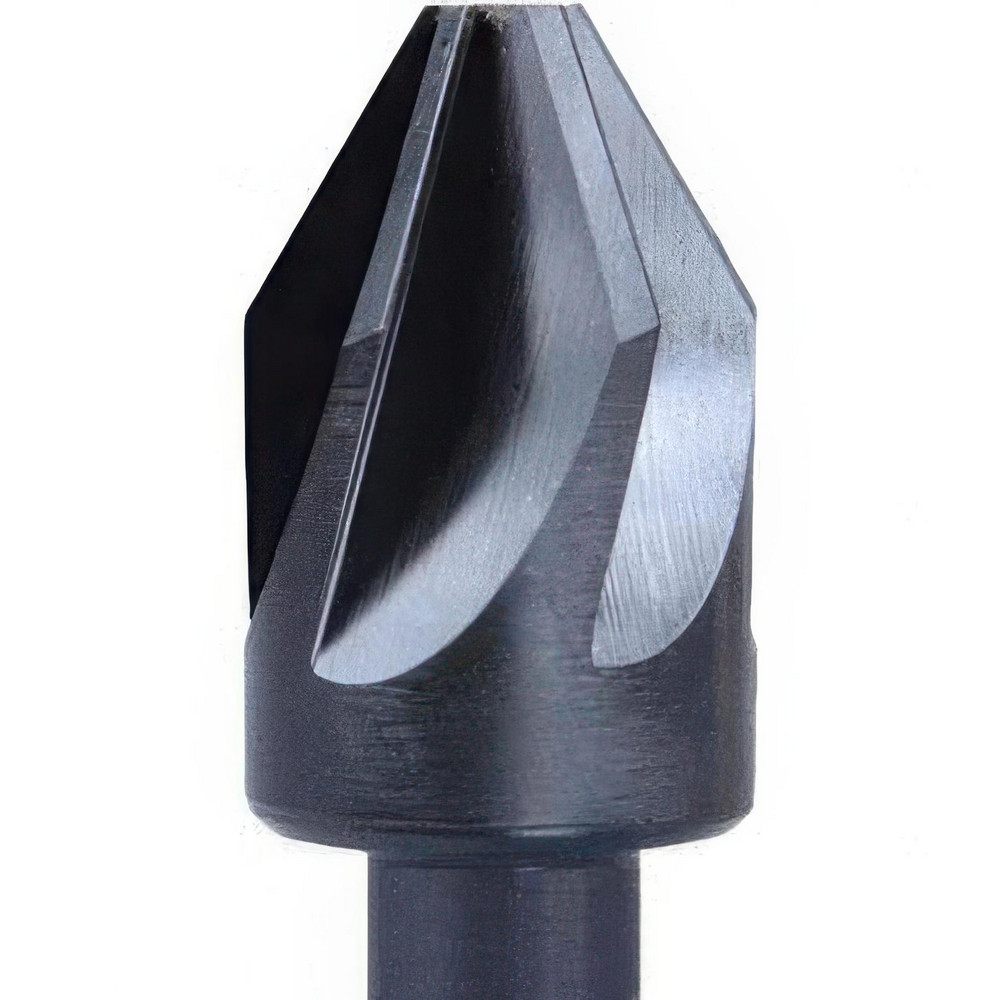 Melin Tool Countersink: 3/8" Head Dia, 90.00 deg Included Angle, 6 Flute, High-Speed Steel, Right Hand Cut - 18078