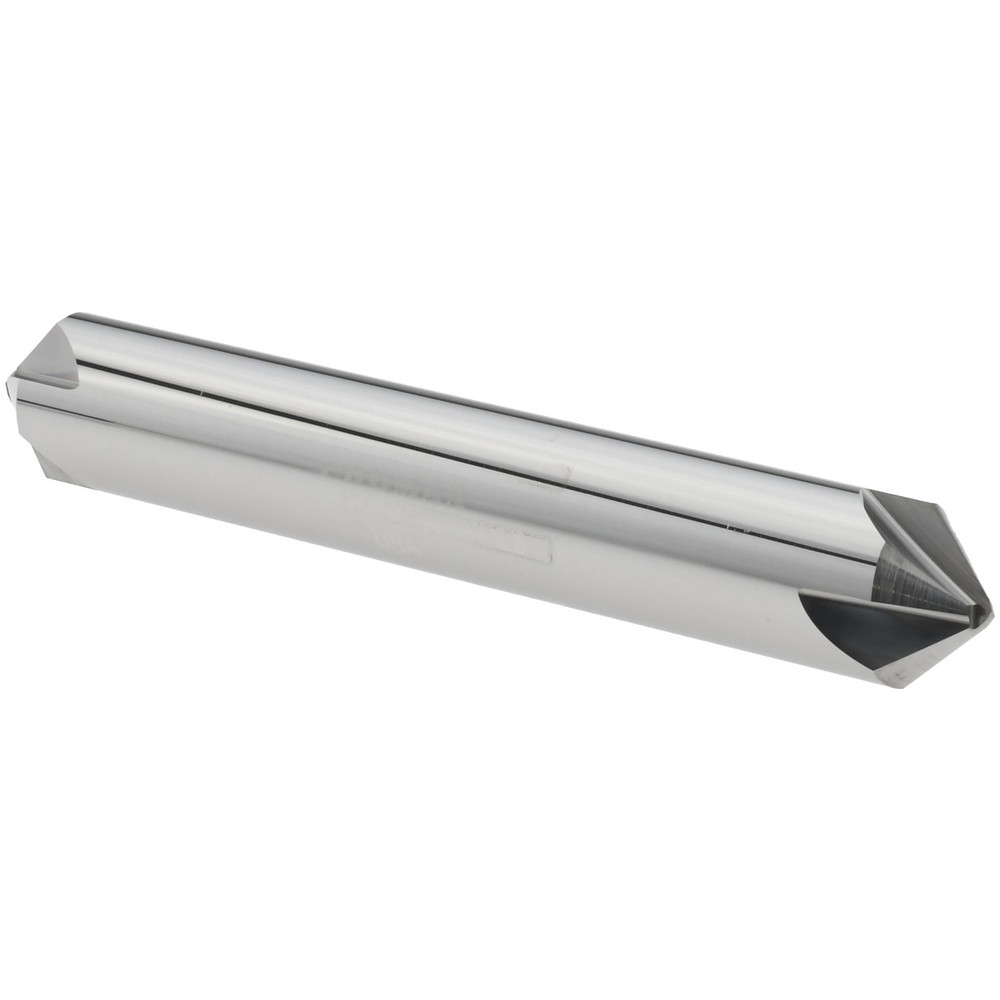 Accupro Chamfer Mill: 3/4" Dia, 3/4" Shank Dia, 90 deg, 4 Flute, Solid Carbide, Double End - 2500094