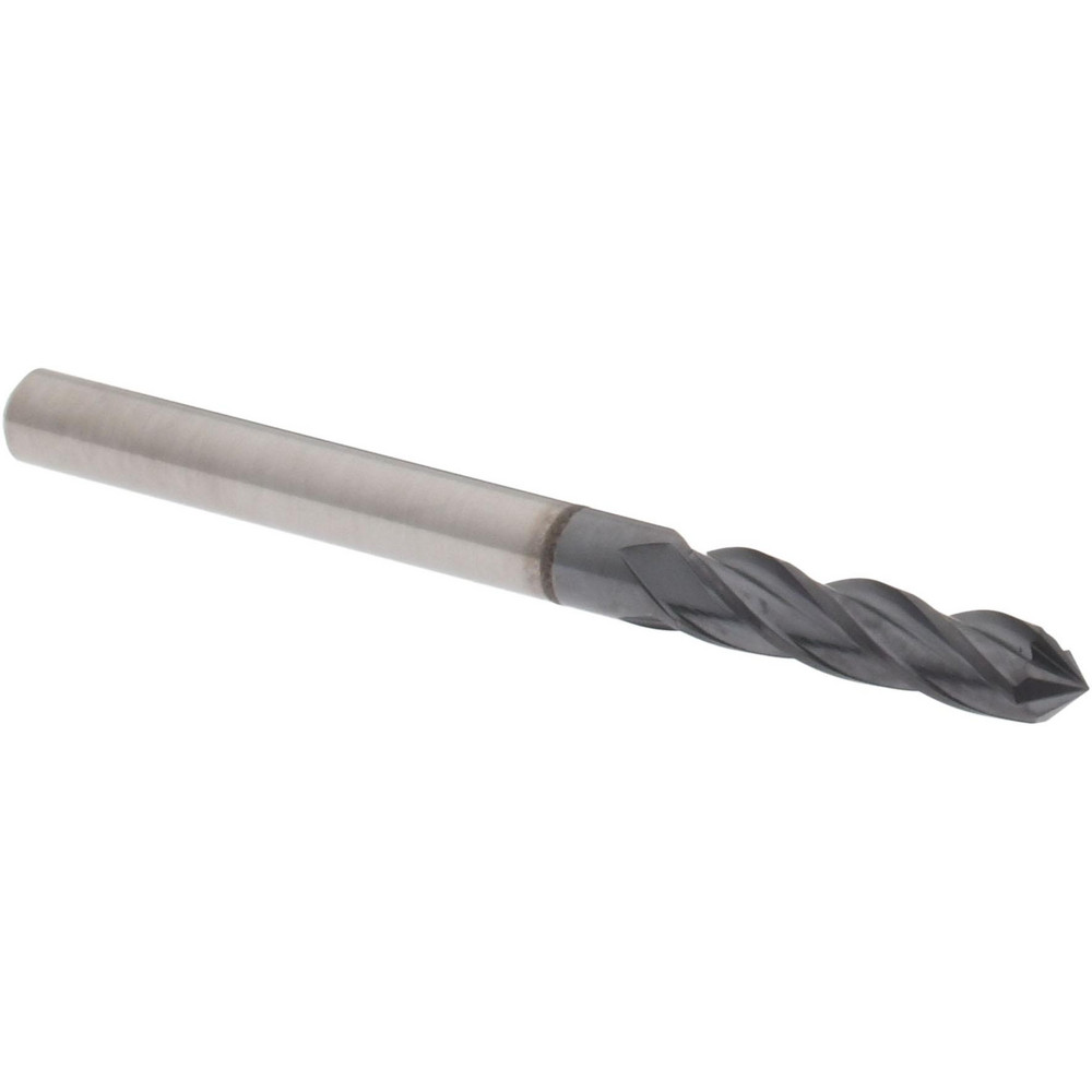 Accupro Chamfer Mill: 3/4" Dia, 3/4" Shank Dia, 90 deg, 4 Flute, Solid Carbide, Double End - 2500094