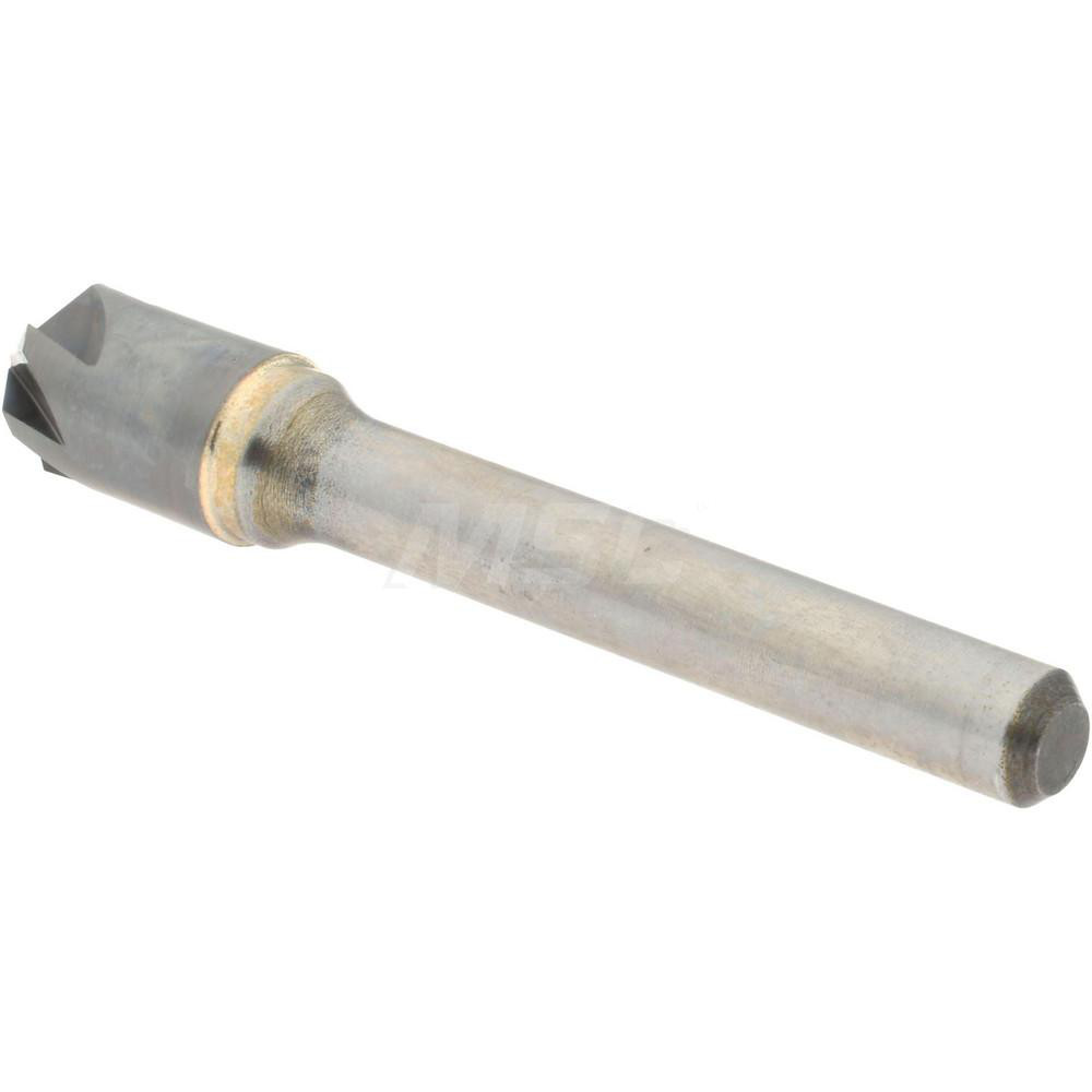 Hertel Countersink: 3/8" Head Dia, 100.00 deg Included Angle, 6 Flute, Solid Carbide, Right Hand Cut - 336-005080