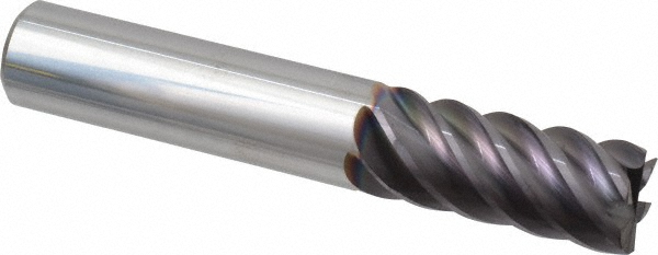 Harvey Tool Chamfer Mill: 3/8" Dia, 3/8" Shank Dia, 90 deg, 5 Flute, Solid Carbide, Single End - 908424-C3