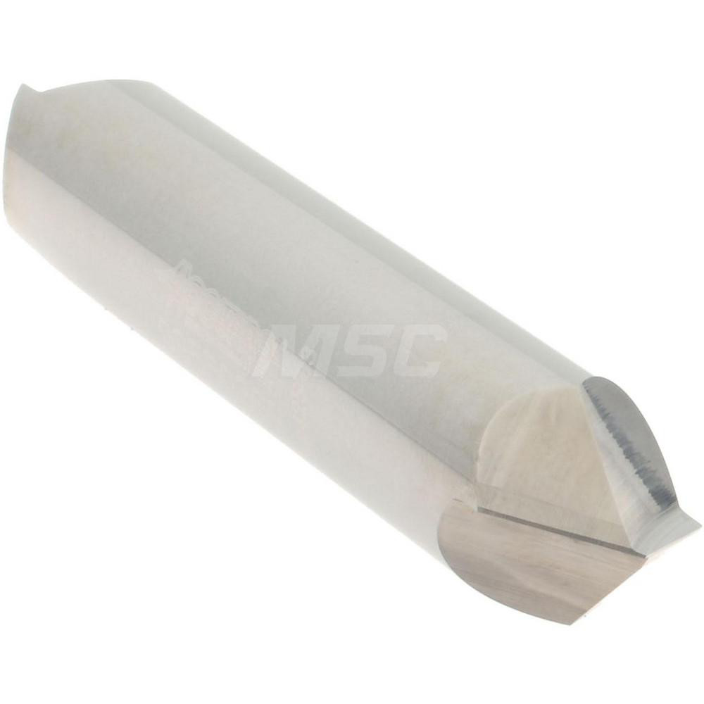 Accupro Chamfer Mill: 3/8" Dia, 3/8" Shank Dia, 90 deg, 2 Flute, Solid Carbide, Double End - 2500047