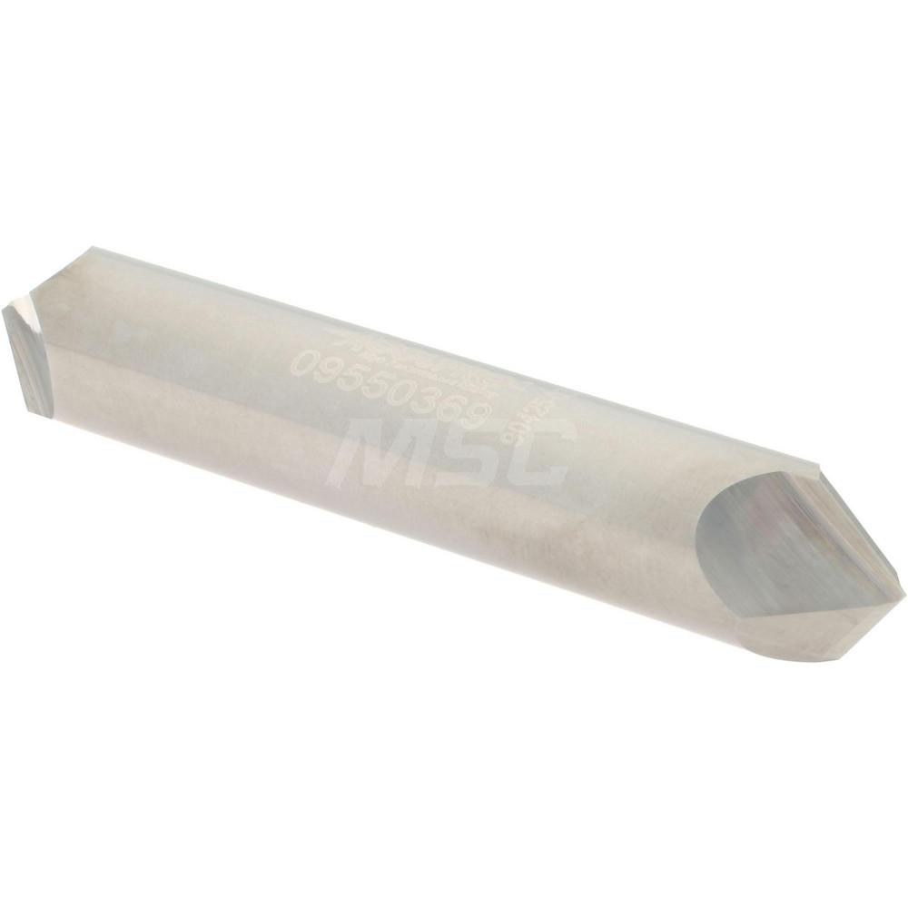 Accupro Chamfer Mill: 3/8" Dia, 3/8" Shank Dia, 90 deg, 2 Flute, Solid Carbide, Double End - 2500047