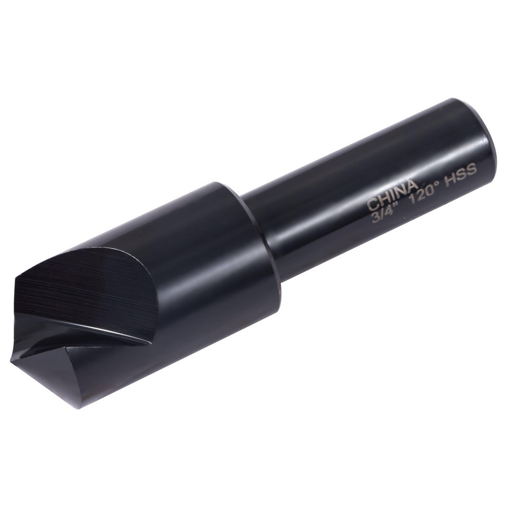 Hertel Countersink: 3/4" Head Dia, 120.00 deg Included Angle, 1 Flute, High-Speed Steel, Right Hand Cut - GX89339824