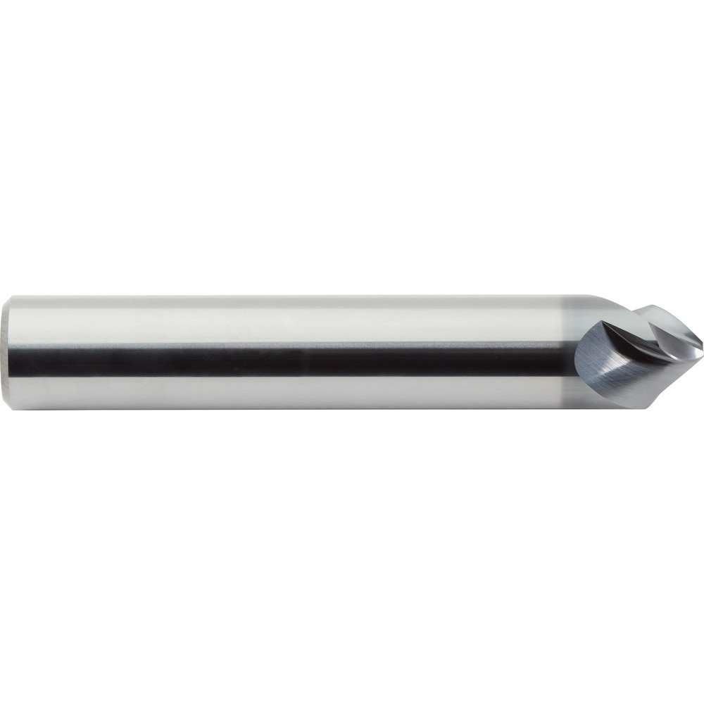 M.A. Ford® Chamfer Mill: 1/8" Dia, 1/8" Shank Dia, 90 deg, 3 Flute, Solid Carbide, Single End - 3HC012503B