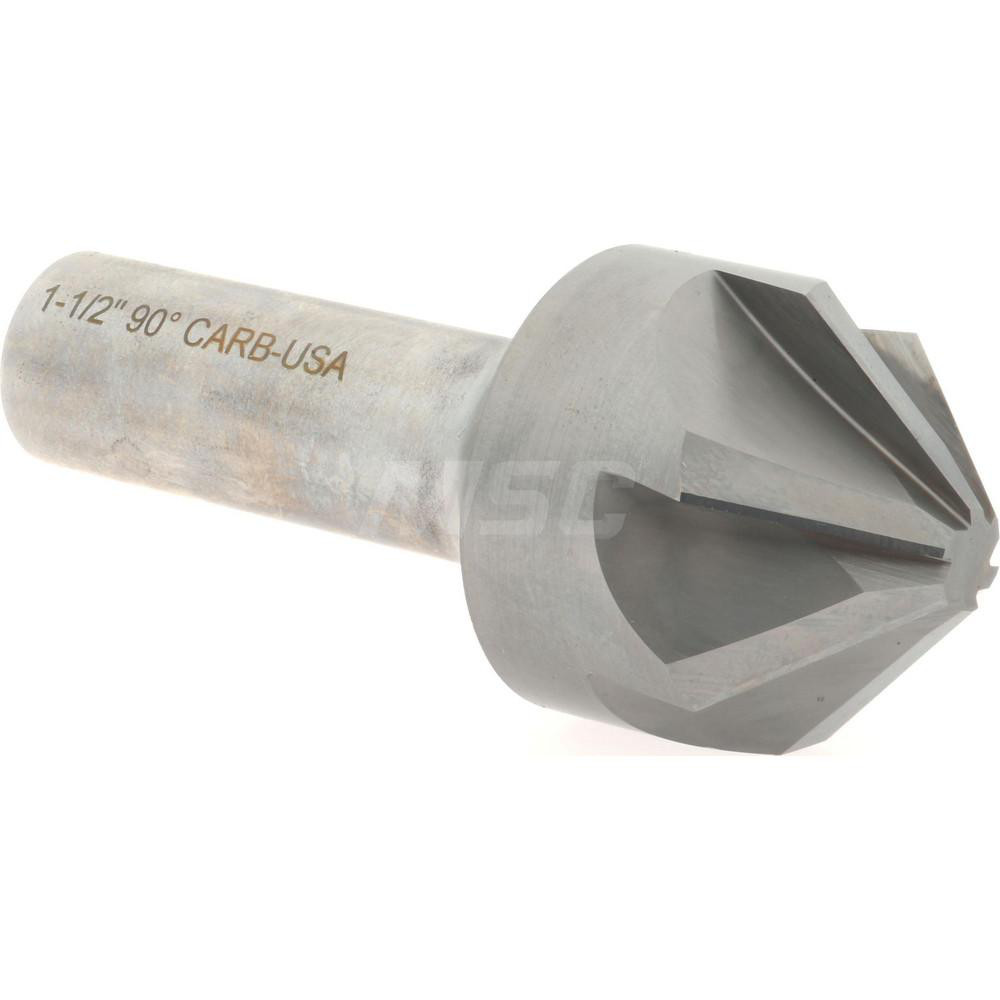 M.A. Ford® Countersink: 1-1/2" Head Dia, 90.00 deg Included Angle, 6 Flute, Solid Carbide, Right Hand Cut - 78150003