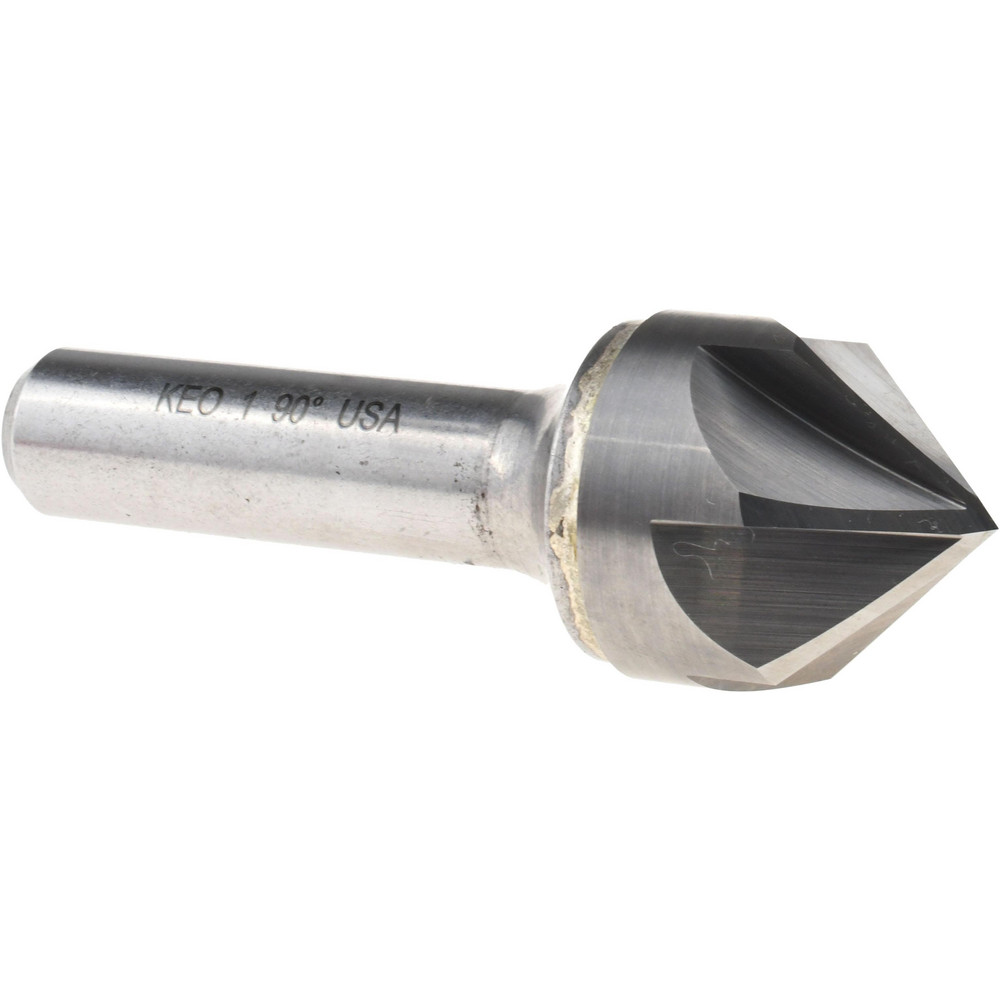 Keo Countersink: 1" Head Dia, 90.00 deg Included Angle, 3 Flute, Cobalt Steel, Right Hand Cut - 919-000-287