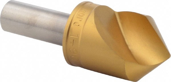 Hertel Countersink: 1" Head Dia, 90.00 deg Included Angle, 4 Flute, Solid Carbide, Right Hand Cut - 334-010070