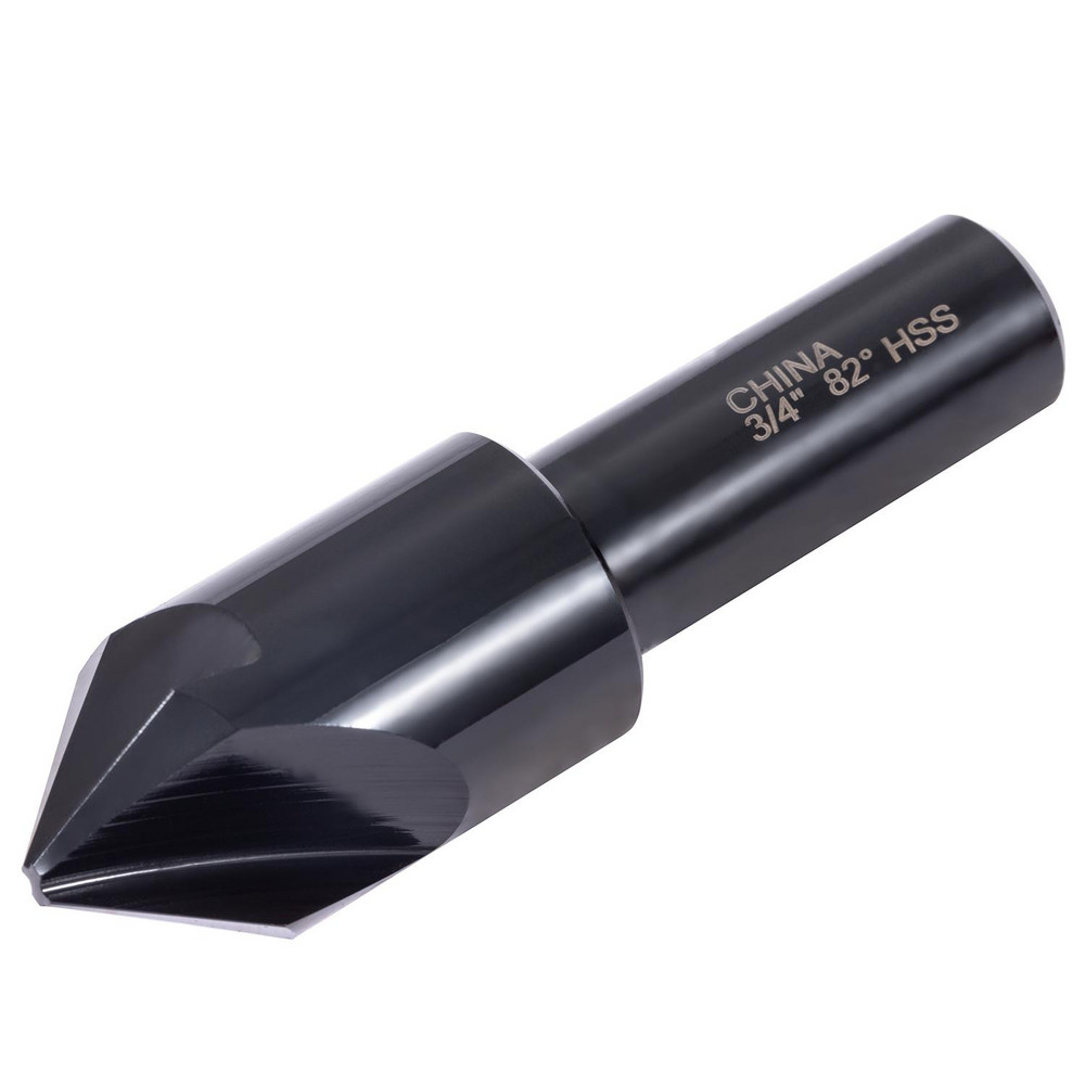Hertel Countersink: 1/4" Head Dia, 90.00 deg Included Angle, 4 Flute, High-Speed Steel, Right Hand Cut - GX89330096