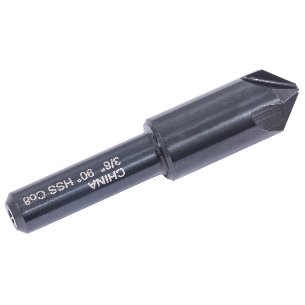 Hertel Countersink: 1/4" Head Dia, 90.00 deg Included Angle, 4 Flute, High-Speed Steel, Right Hand Cut - GX89330096