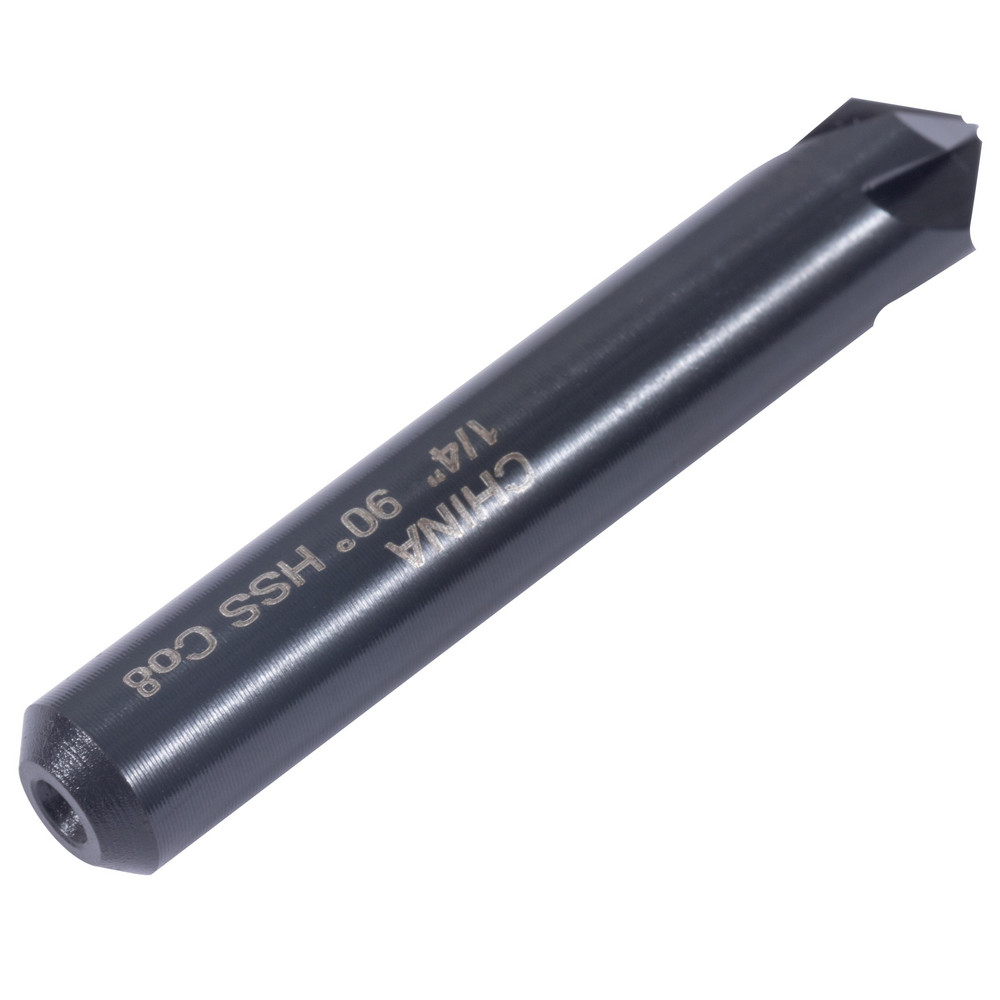 Hertel Countersink: 1/4" Head Dia, 90.00 deg Included Angle, 4 Flute, High-Speed Steel, Right Hand Cut - GX89330096