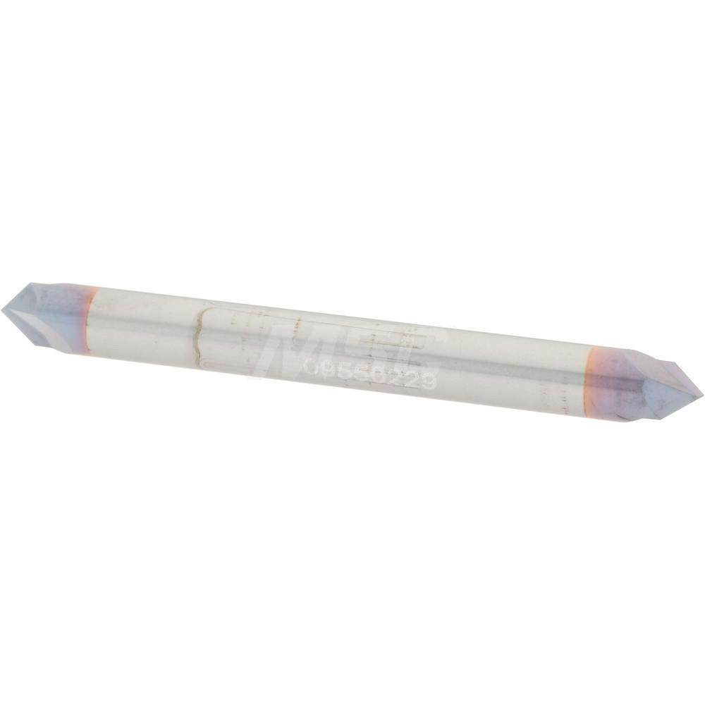 Accupro Chamfer Mill: 3/8" Dia, 3/8" Shank Dia, 90 deg, 4 Flute, Solid Carbide, Double End - 2500036
