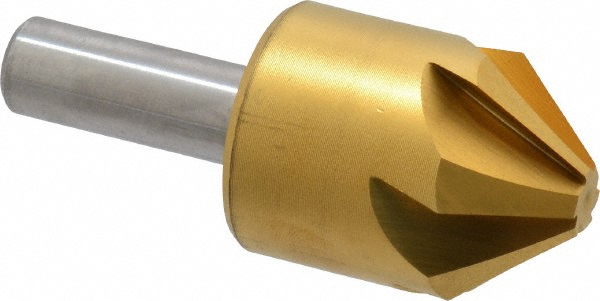 Value Collection Countersink: 1-1/4" Head Dia, 60.00 deg Included Angle, 6 Flute, Cobalt Steel, Right Hand Cut - SC2160116