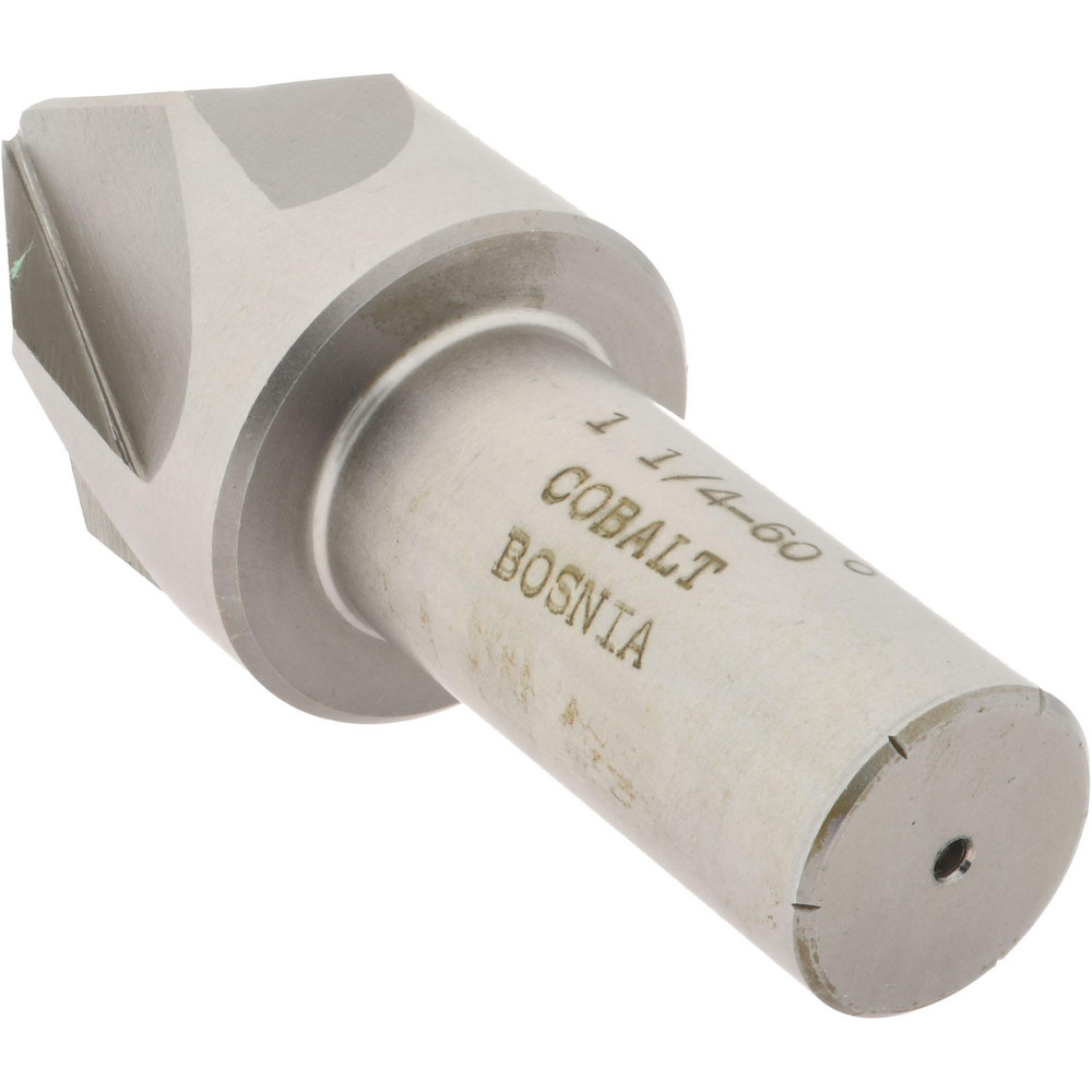 Value Collection Countersink: 1-1/4" Head Dia, 60.00 deg Included Angle, 6 Flute, Cobalt Steel, Right Hand Cut - SC2160116