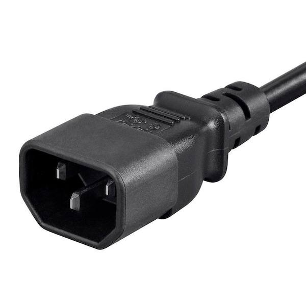 Monoprice Power Cord Splitter - IEC 60320 C14 to 2x IEC 60320 C13_ 18AWG_ 10A_ S - 27313