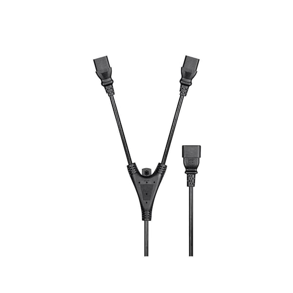 Monoprice Power Cord Splitter - IEC 60320 C14 to 2x IEC 60320 C13_ 18AWG_ 10A_ S - 27313