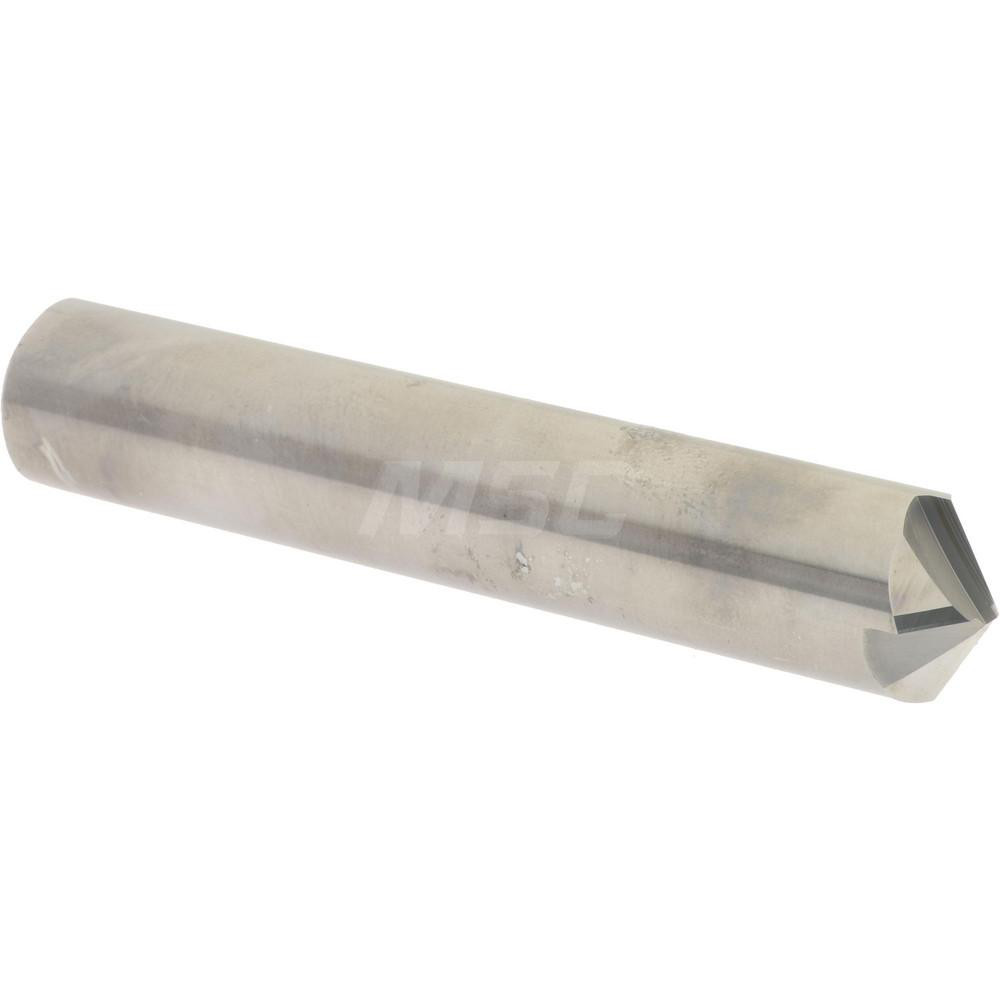 Harvey Tool Chamfer Mill: 5/8" Dia, 5/8" Shank Dia, 120 deg, 3 Flute, Solid Carbide, Single End - 863440