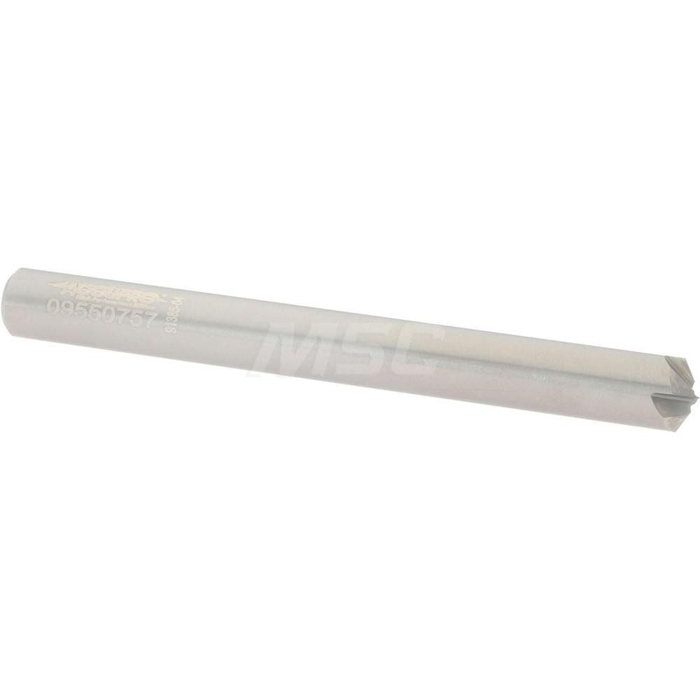 Harvey Tool Chamfer Mill: 5/8" Dia, 5/8" Shank Dia, 120 deg, 3 Flute, Solid Carbide, Single End - 863440