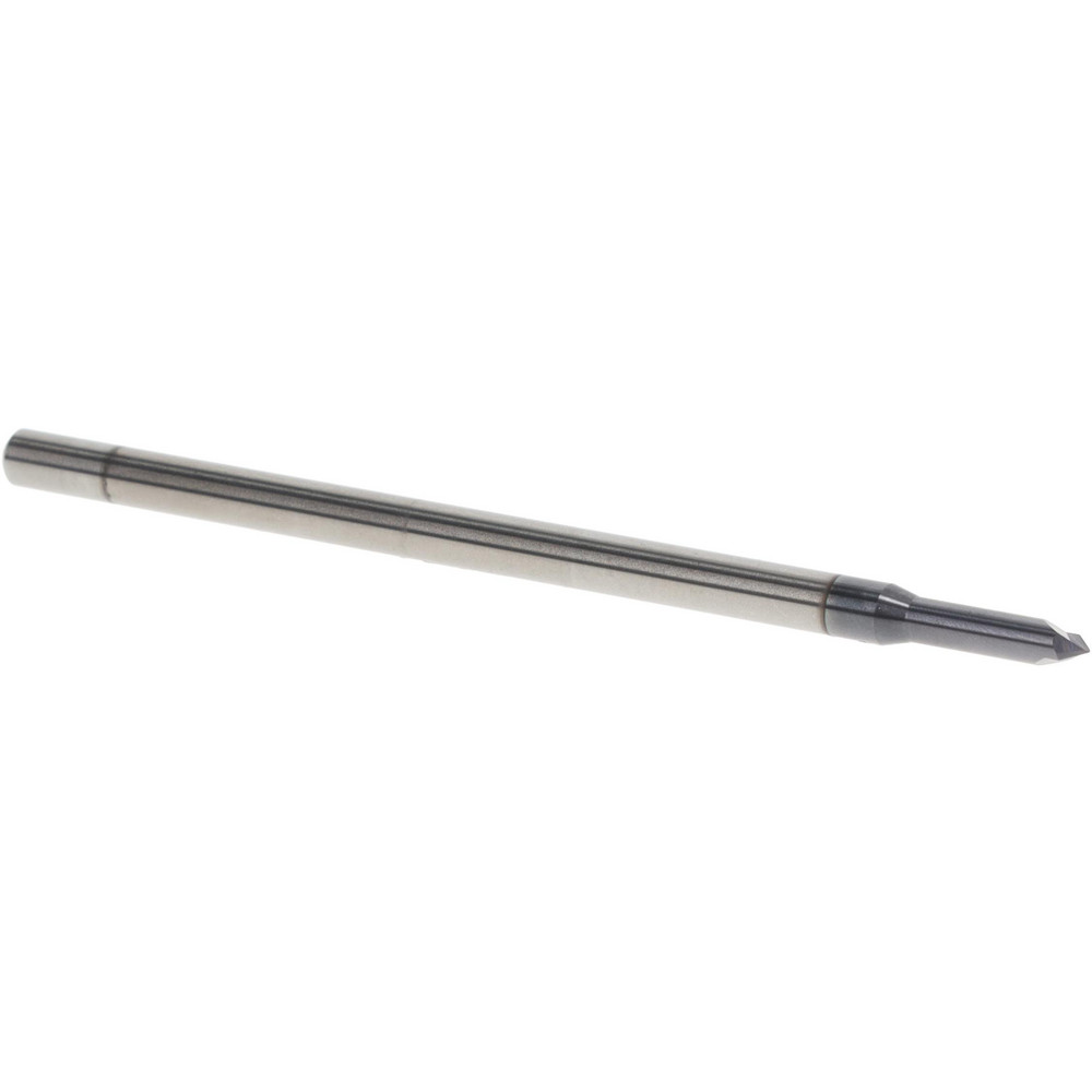 Harvey Tool Chamfer Mill: 3/32" Dia, 1/8" Shank Dia, 90 deg, 2 Flute, Solid Carbide, Single End - 52145-C3