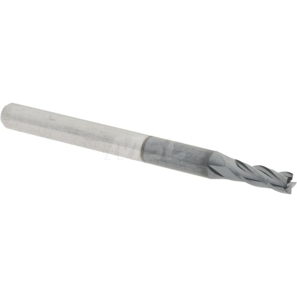 Harvey Tool Chamfer Mill: 3/32" Dia, 1/8" Shank Dia, 90 deg, 2 Flute, Solid Carbide, Single End - 52145-C3
