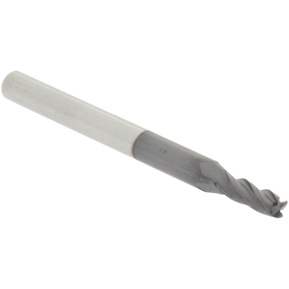 Harvey Tool Chamfer Mill: 3/32" Dia, 1/8" Shank Dia, 90 deg, 2 Flute, Solid Carbide, Single End - 52145-C3