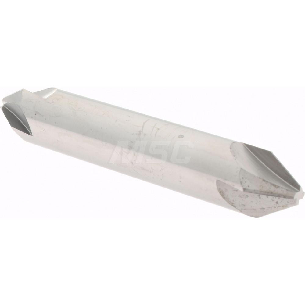 Hertel Countersink: 1/2" Head Dia, 60.00 deg Included Angle, 4 Flute, Solid Carbide, Right Hand Cut - 334-206050