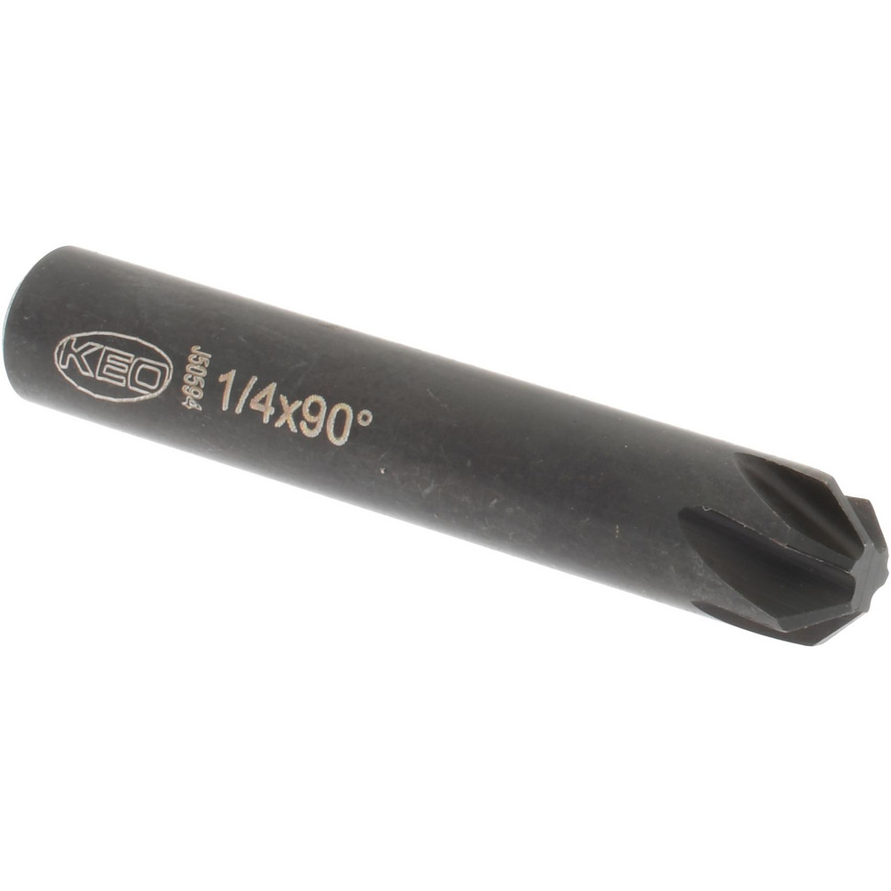 M.A. Ford® Countersink: 1/4" Head Dia, 90.00 deg Included Angle, 6 Flute, High-Speed Steel, Right Hand Cut - 79025003