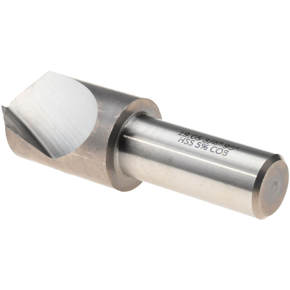 Magafor Countersink: 3/4" Head Dia, 90.00 deg Included Angle, 1 Flute, Cobalt Steel, Right Hand Cut - 84421190500