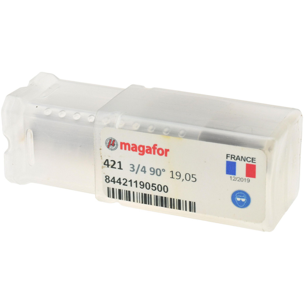 Magafor Countersink: 3/4" Head Dia, 90.00 deg Included Angle, 1 Flute, Cobalt Steel, Right Hand Cut - 84421190500
