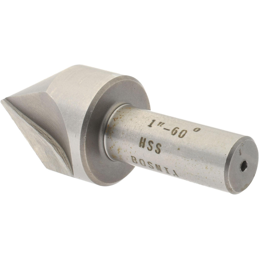 Value Collection Countersink: 1" Head Dia, 60.00 deg Included Angle, 1 Flute, High-Speed Steel, Right Hand Cut - SC1060100