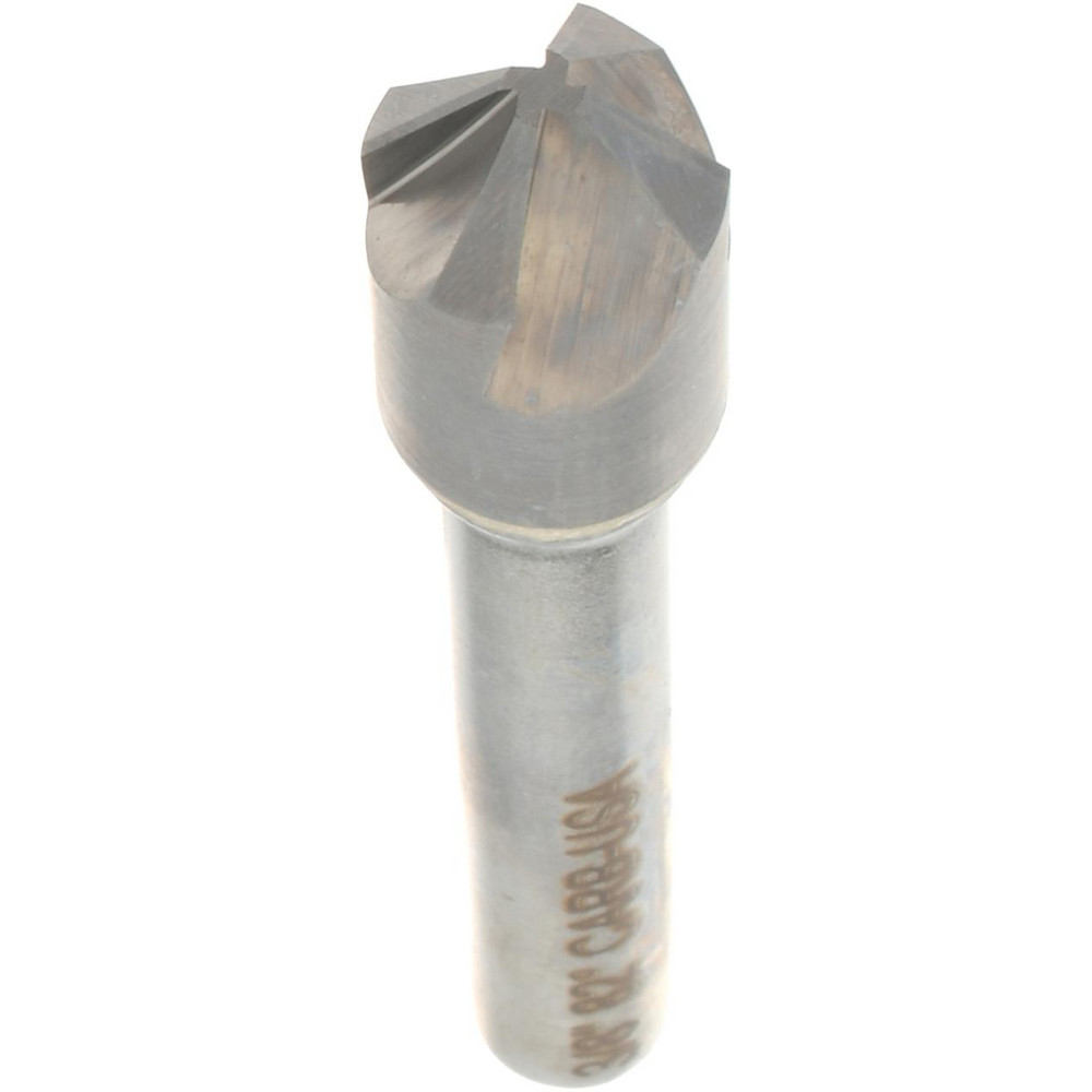 Hertel Countersink: 3/8" Head Dia, 82.00 deg Included Angle, 4 Flute, Solid Carbide, Right Hand Cut - 334-005060