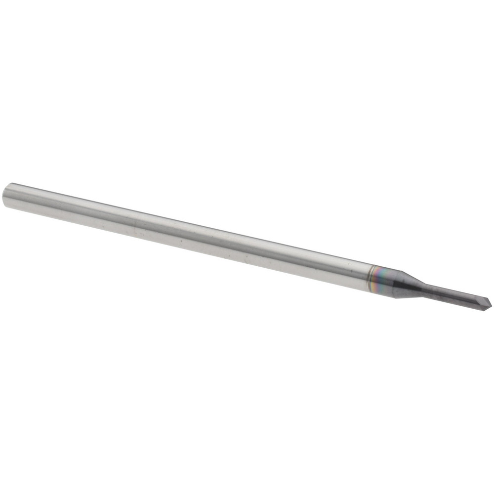 Harvey Tool Chamfer Mill: 1/16" Dia, 1/8" Shank Dia, 30 deg, 2 Flute, Solid Carbide, Single End - 55615-C3