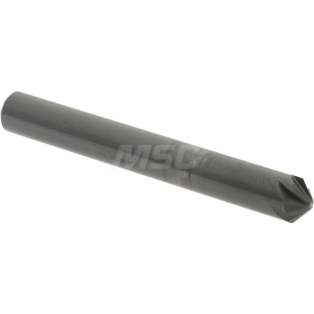 Hertel Countersink: 1/4" Head Dia, 100.00 deg Included Angle, 6 Flute, High-Speed Steel, Right Hand Cut - GX89331516
