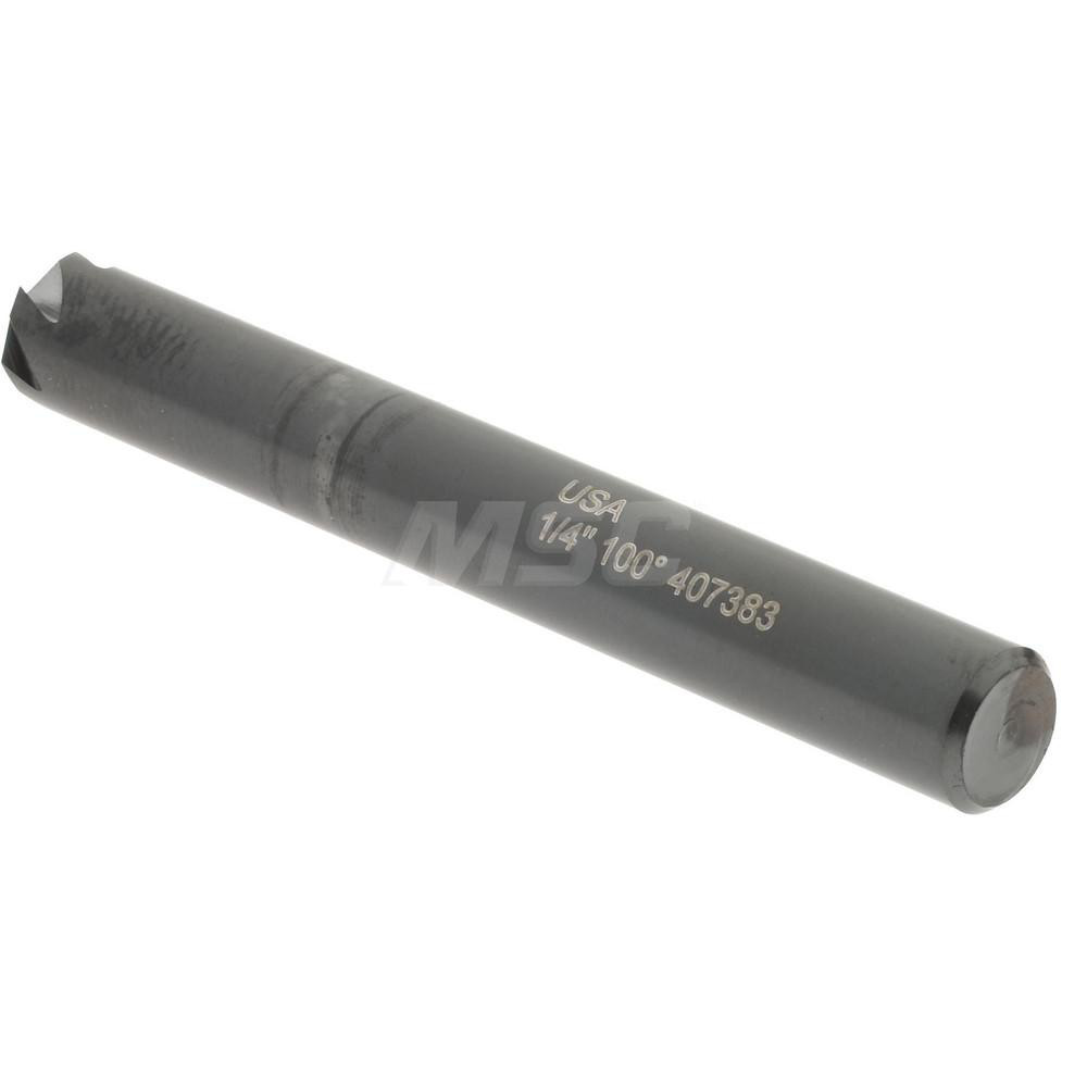 Hertel Countersink: 1/4" Head Dia, 100.00 deg Included Angle, 6 Flute, High-Speed Steel, Right Hand Cut - GX89331516