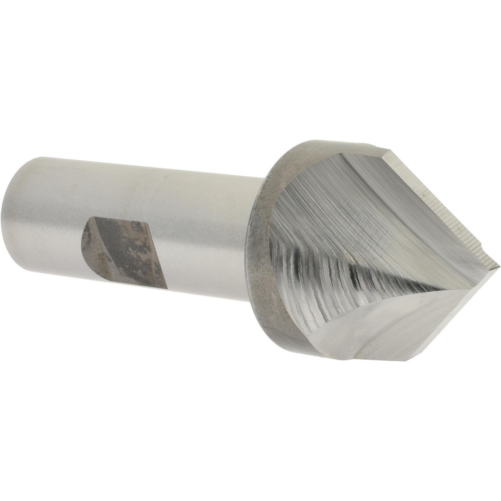 Melin Tool Chamfer Mill: 1-1/4" Dia, 3/4" Shank Dia, 90 deg, 2 Flute, Cobalt, Single End - 19253