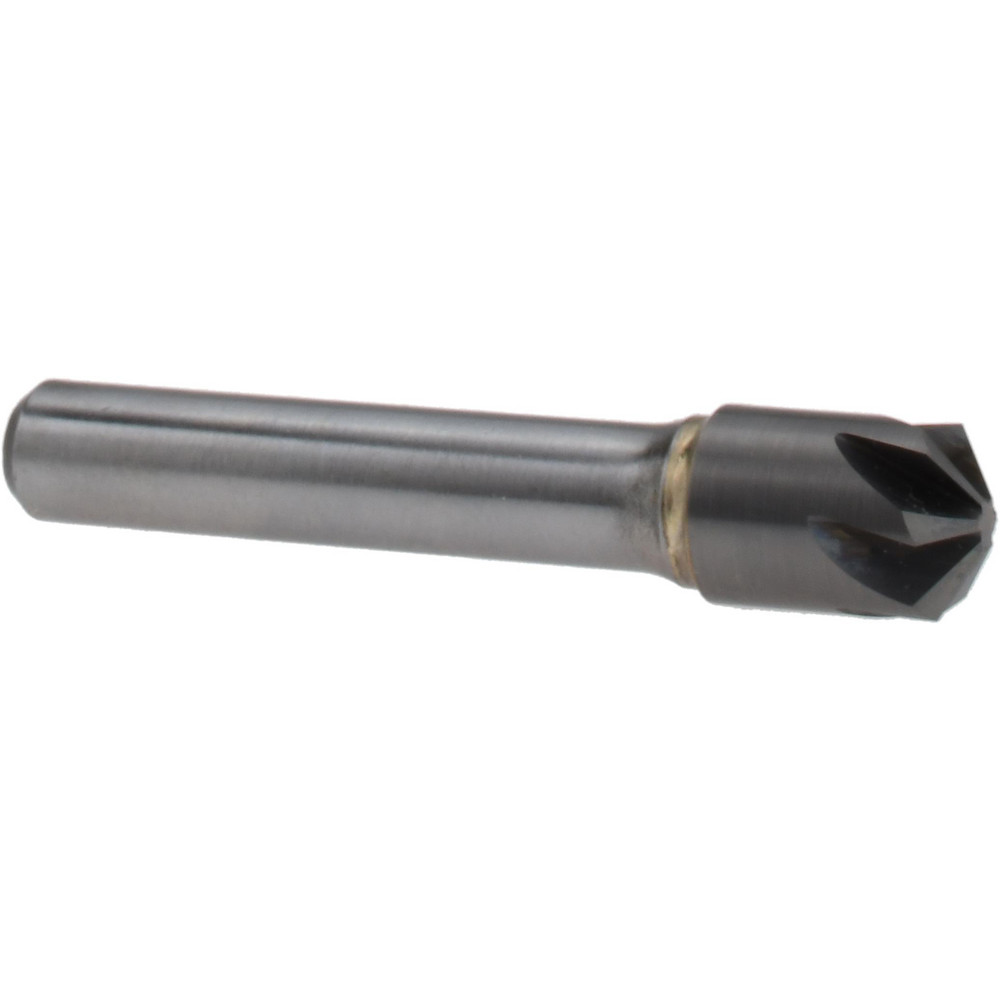 Hertel Countersink: 1/2" Head Dia, 120.00 deg Included Angle, 6 Flute, Solid Carbide, Right Hand Cut - 336-006590