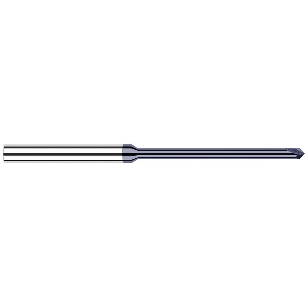 Harvey Tool Chamfer Mill: 1/32" Dia, 1/8" Shank Dia, 90 deg, 2 Flute, Solid Carbide, Single End - 918245-C3