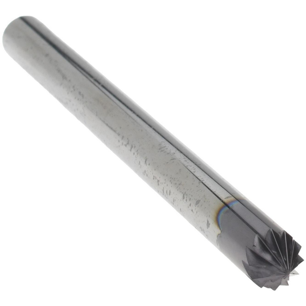 Harvey Tool Chamfer Mill: 3/16" Dia, 3/16" Shank Dia, 90 deg, Solid Carbide, Single End - 891145-C3