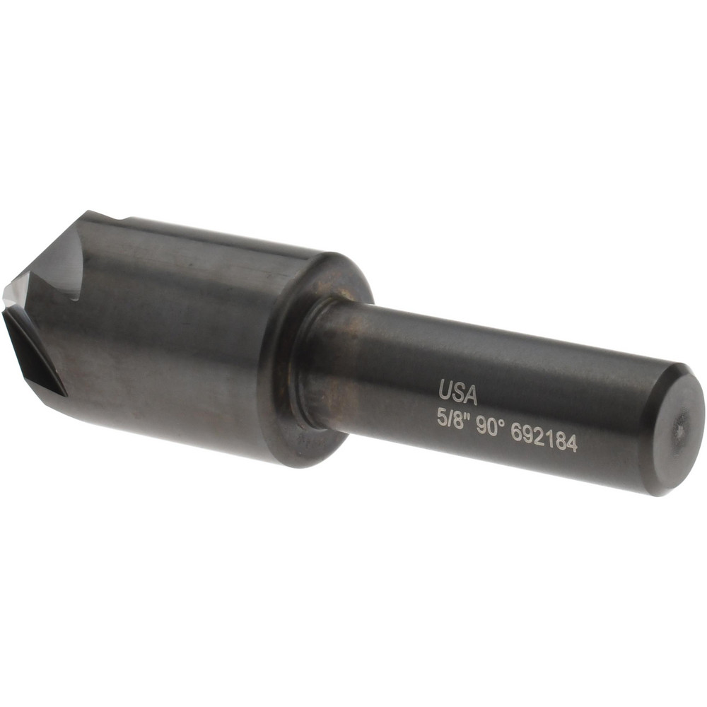 Hertel Countersink: 5/8" Head Dia, 90.00 deg Included Angle, 6 Flute, High-Speed Steel, Right Hand Cut - GX89331458